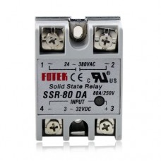 Реле твердотельное SSR-80DA 80А Реле твердотельное SSR-80DA 80А