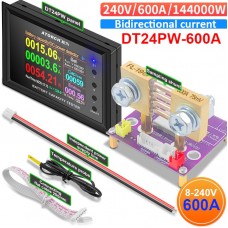 Ватметр DT24PW постійного струму DC 240В 600А контроль ємності батареї Bluetooth Ватметр DT24PW постійного струму DC 240В 600А контроль ємності батареї Bluetooth