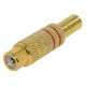 Гнездо RCA GOLD на кабель красный+черный