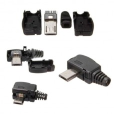 Штекер micro USB 5pin угловой с кабельным вводом Штекер micro USB 5pin угловой с кабельным вводом