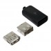 Штекер USB-A глянцевый с кабельным вводом мама
